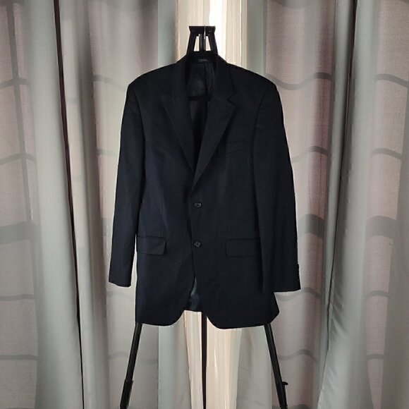 Jones New York Dark Blue Men's 2 Button Wool Blend Suit Jacket Size 38L - Picture 1 of 13